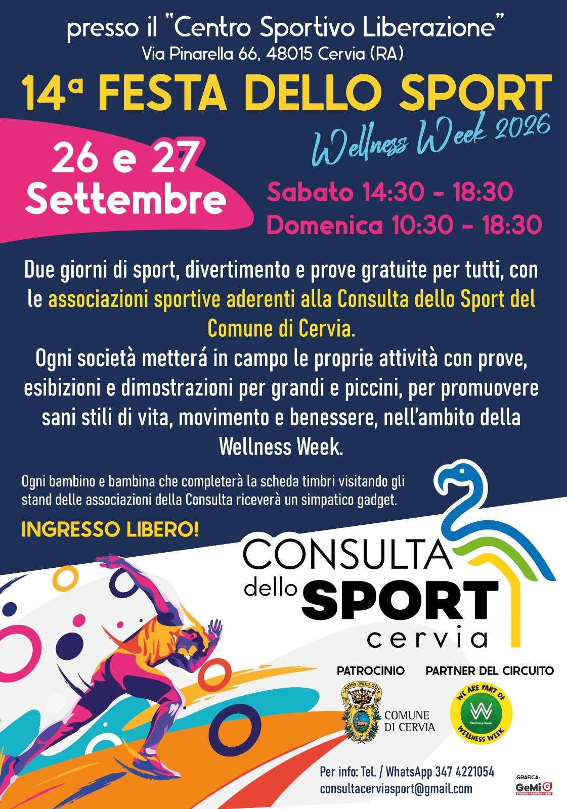 Locandina 14ª Festa dello Sport — Wellness Week 2026, Cervia